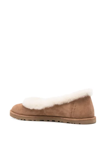Balerini Ugg fără toc maro