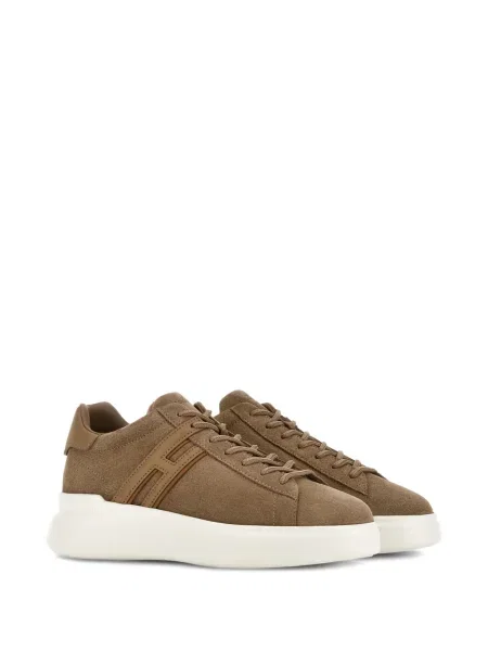 Sneakerși Hogan cu aplicații maro