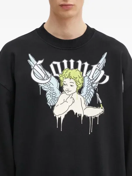 Hanorac Marcelo Burlon County Of Milan cu imagine negru
