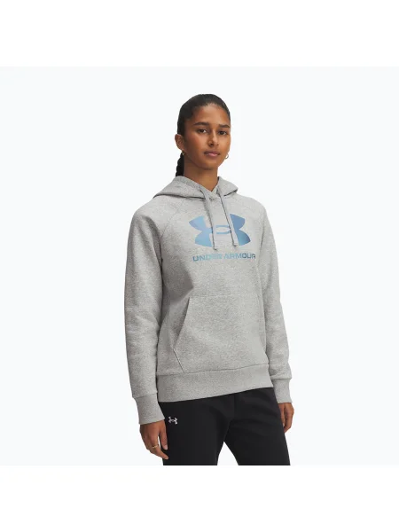 Hanorac pentru femei Under Armour Rival Feelce Shimmer Hoody mod gray light heather/iridescent