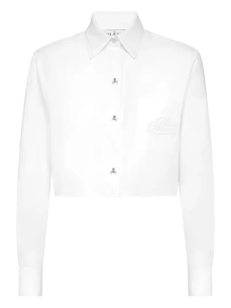Cropp cămașă Philipp Plein alb