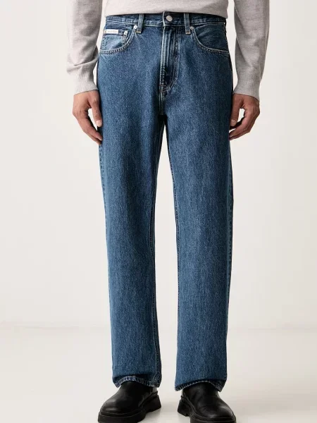 Calvin Klein Jeans blugi straight pentru bărbați albastru