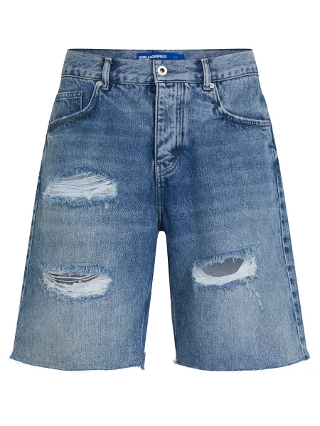 Rifľové krátke nohavice Karl Lagerfeld Jeans modrá