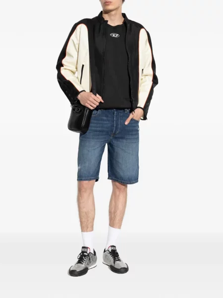 Pantaloni scurți din denim Diesel albastru