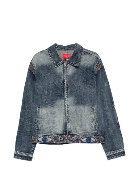 Geacă de blugi Kidsuper cu broderie albastru