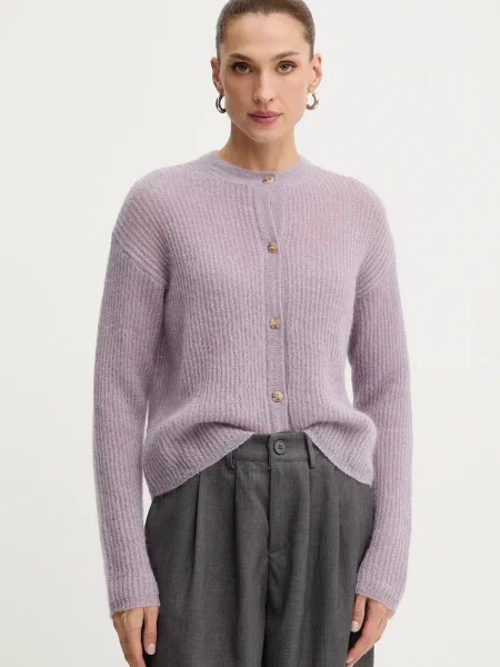 Жилетка с вълна MM MEANDRO лилаво виолетово