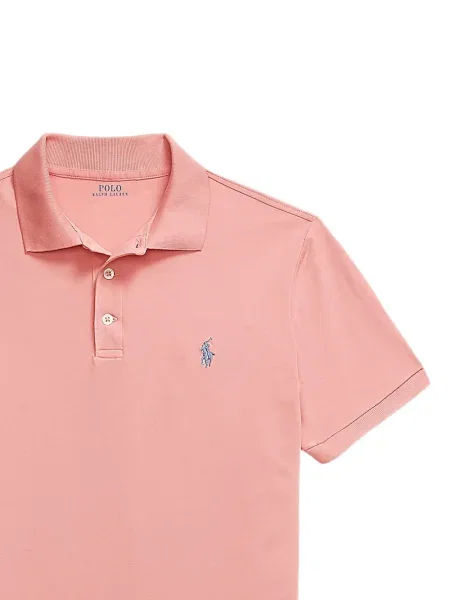 Дълго мрежеста тениска Polo Ralph Lauren с кръгло деколте зелено