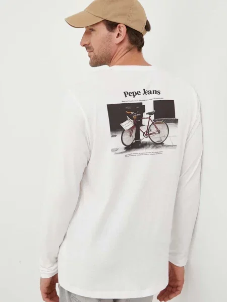 Tricou mânecă lungă Pepe Jeans bej