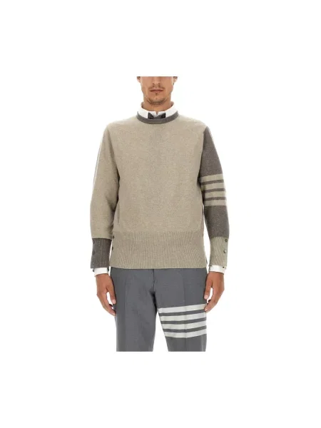 Sweter Thom Browne z kaszmiru beżowy