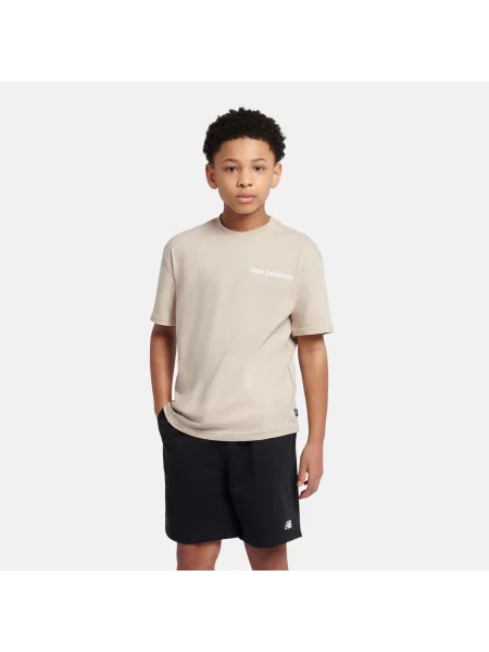 Koszulka dziecięca New Balance – beżowa