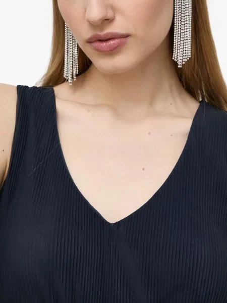 Rochie fără mâneci Armani Exchange fără mâneci de costum albastru