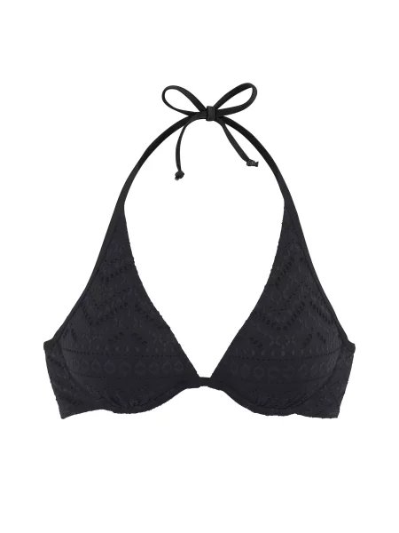 LASCANA Bikini zgornji del črna