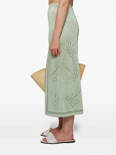 Dzianinowa spódnica Calle Del Mar zielona