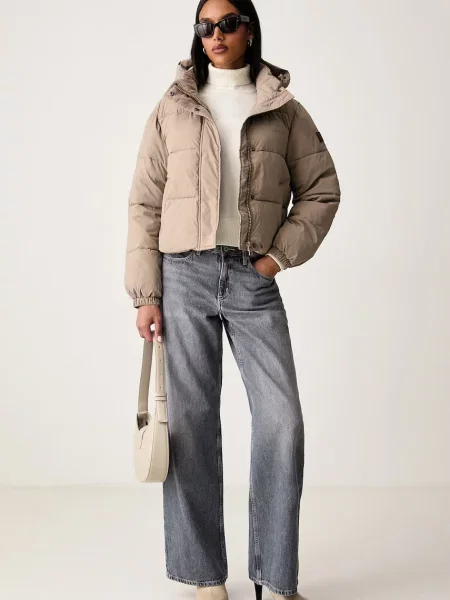 Guess Jeans geacă matlasată pentru femei bej