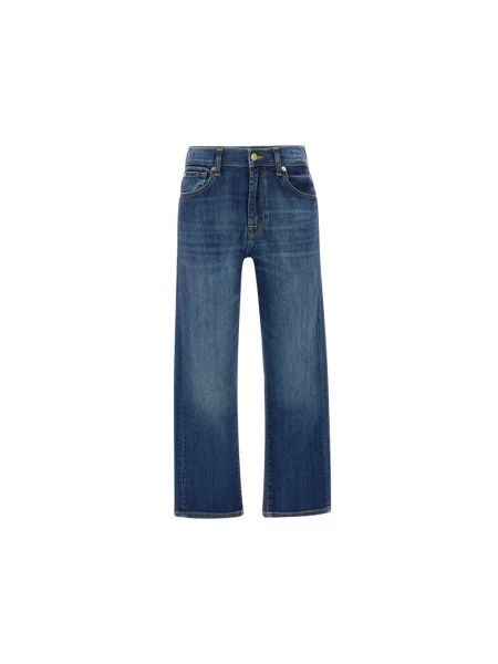 Jeansy straight leg 7 For All Mankind niebieskie