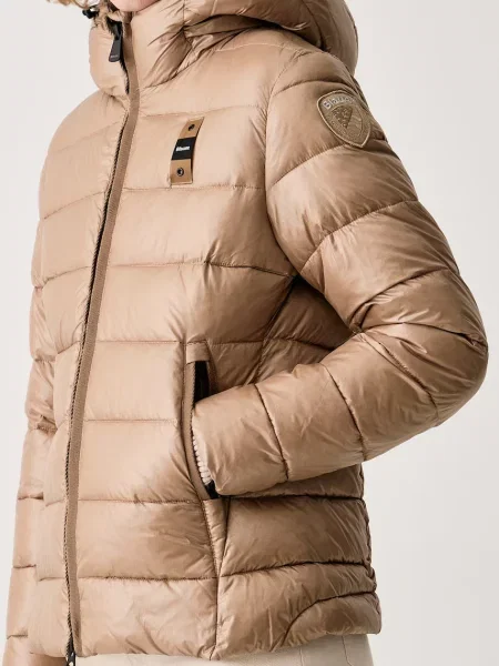 Blauer стьобана куртка