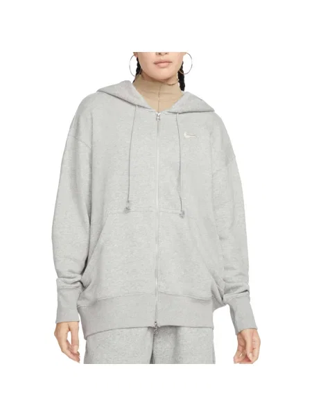 Hanorac cu glugă Nike din fleece gri