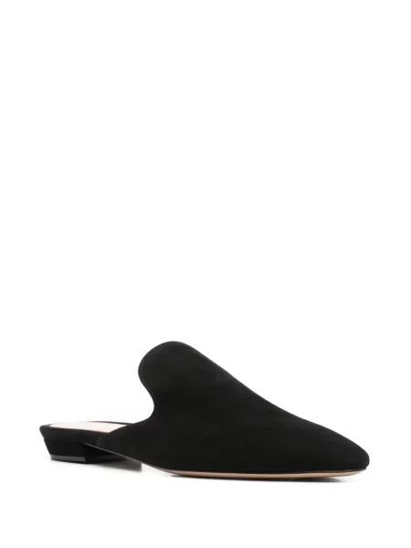 Papuci tip mules Gianvito Rossi din nubuc negru
