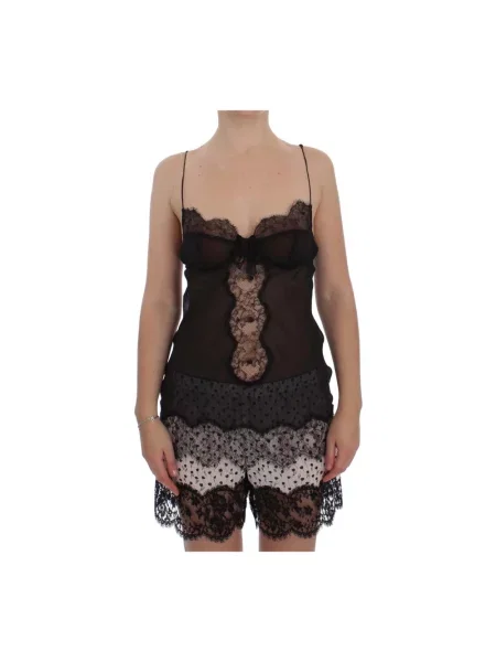 Jedwabny top Dolce And Gabbana czarny