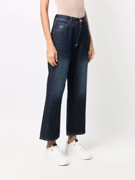Szerokie jeansy Philipp Plein niebieskie