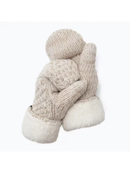Rękawiczki turystyczne zimowe Jack Wolfskin Highloft Knit Mitten beżowe
