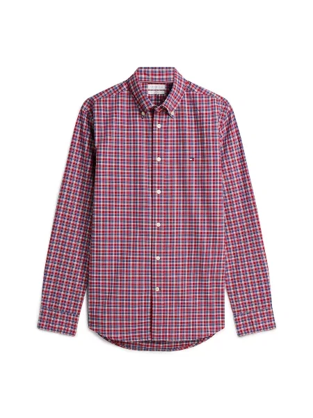 TOMMY HILFIGER Cămașă Flex albastru închis / galben închis / roșu alb