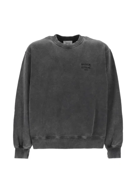 Hanorac Maison Kitsune cu autograf gri