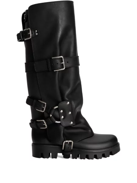 Botine Dolce & Gabbana cu cataramă biker negru