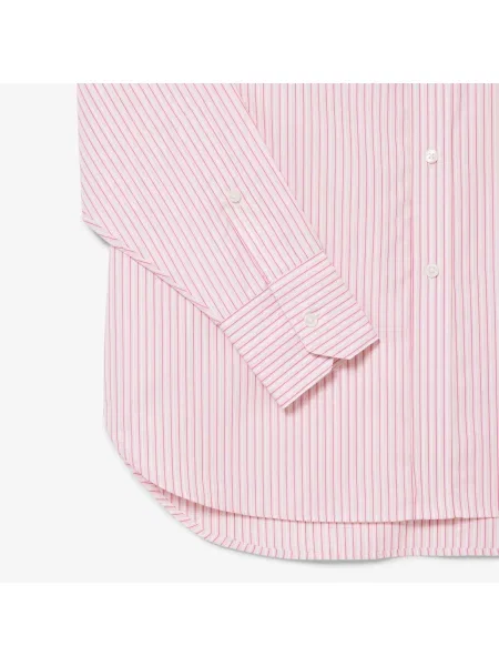 Lacoste Oversizowa Koszula Z Popeliny różowa