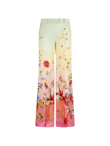 Pantaloni Roberto Cavalli cu model floral cu imagine verde