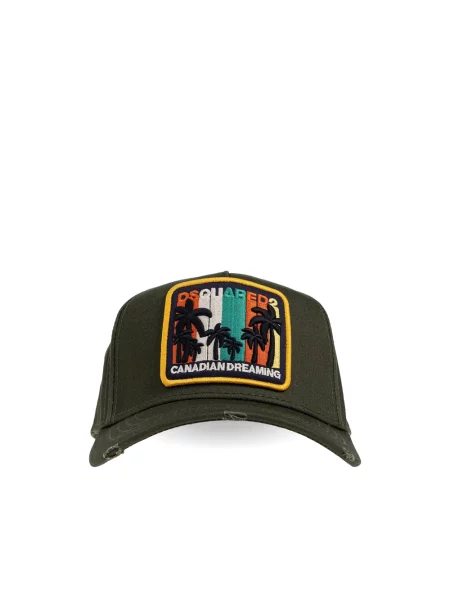 Czapka z daszkiem Dsquared2 zielona