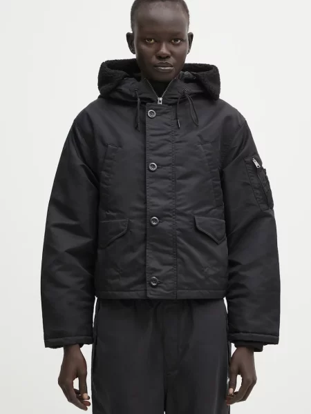 Carhartt WIP geacă W Oltera Jacket de tranziție oversize negru