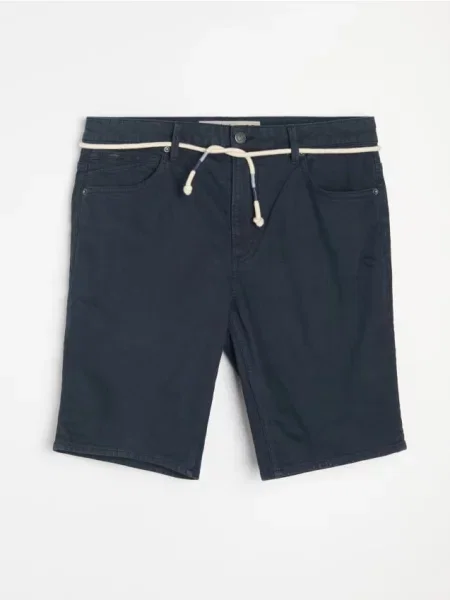 Sinsay džínsové šortky námořnická modrá