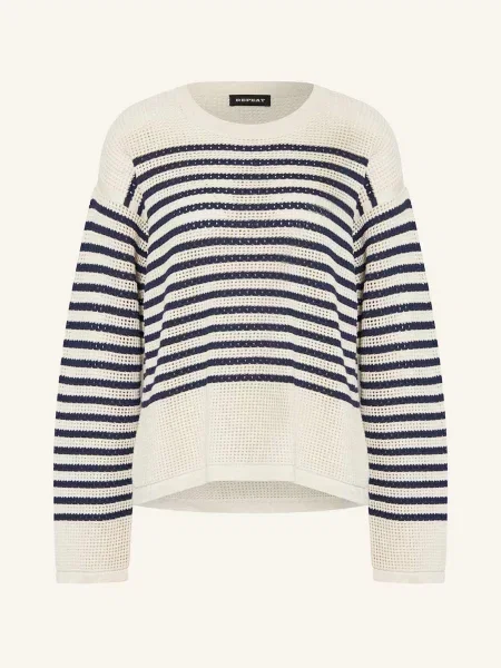 Repeat Sweter blau granatowy