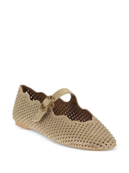 Balerini Kurt Geiger din piele cu cataramă cu perforații