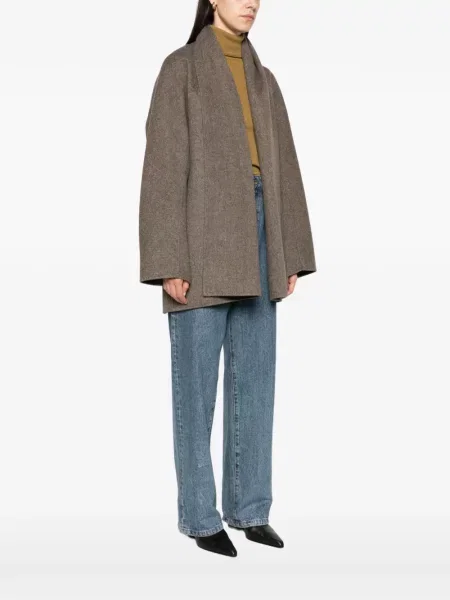 Gulerat geacă Liberadd cu model herringbone maro