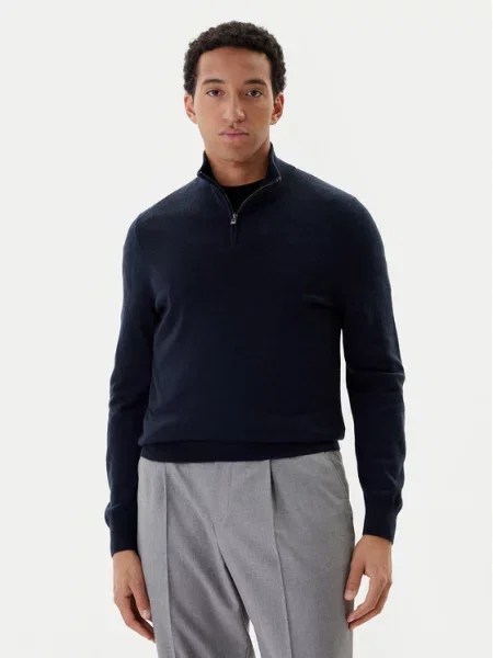 BOSS Pulover H-Hemarlo Mornarsko modra