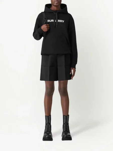 Hanorac cu glugă Burberry cu imagine negru