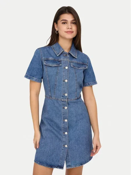 ONLY Rochie tip bluză ONLMalia denim albastru