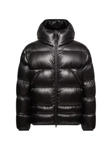 Geacă Moncler cu glugă negru