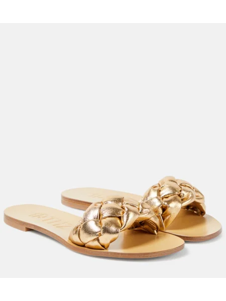 Sandale Souliers Martinez din piele auriu