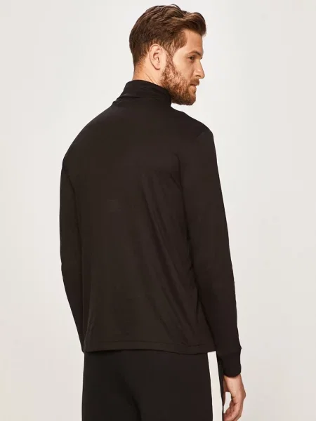 Hosszú ujjú hosszú pólóing Polo Ralph Lauren fekete