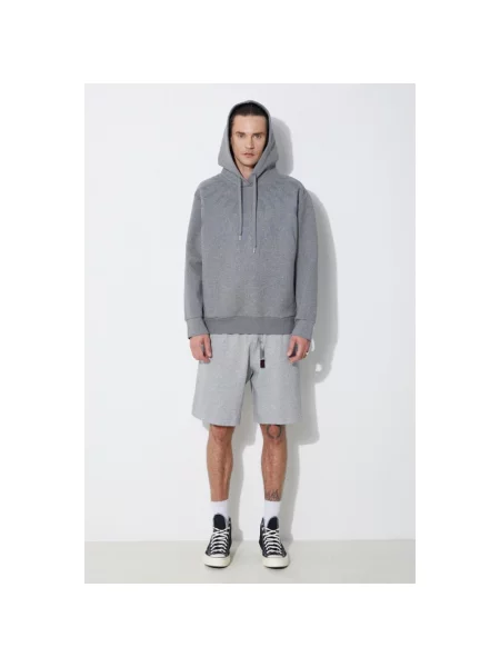 Bluza z kapturem Neil Barrett z kapturem szara