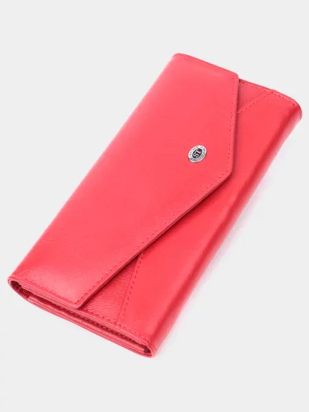 Кожаный кошелек St Leather Accessories красный