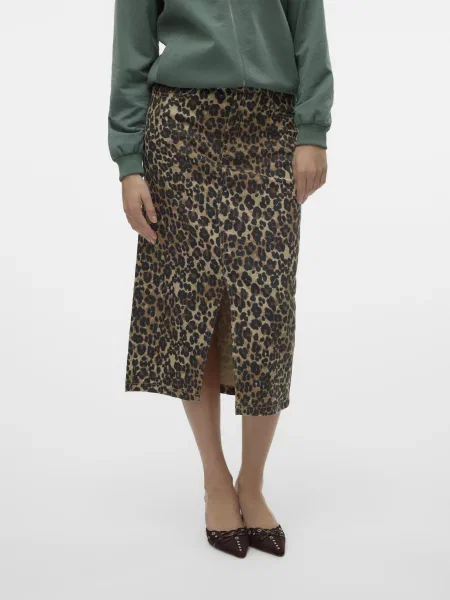 Джинсова спідниця Vero Moda коричневий