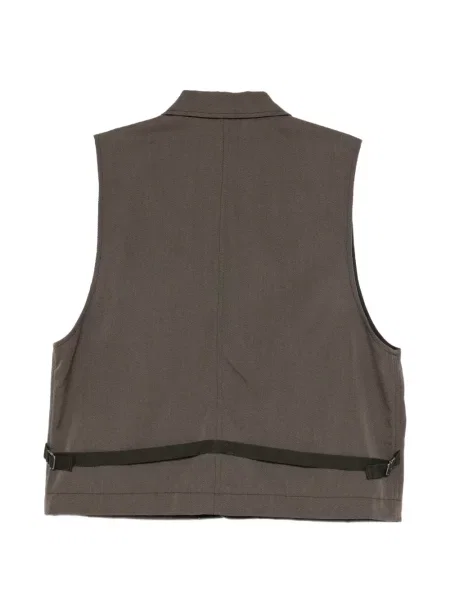 Vestă Paul Smith din țesătură twill maro