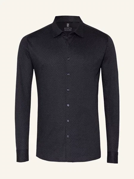 Desoto Koszula Z Dżerseju Slim Fit blau granatowa