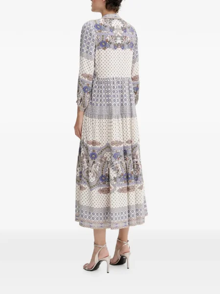 Rochie maxi Hale Bob cu model floral de costum albastru