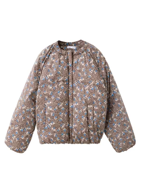 MANGO KIDS Geacă de primăvară-toamnă FLORA crem / azur maro