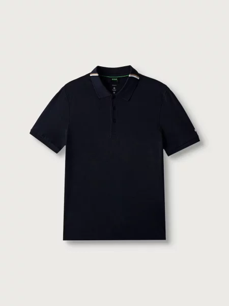 Tricou polo Boss Green verde
